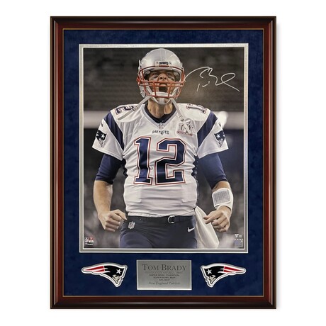 Tom Brady // New England Patriots // Autographed Photograph + Framed