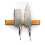 Magnetic Teak Wood Knife Rack // Small