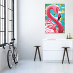 Fabulous Flamingos I by Carolee Vitaletti (26"H x 18"W x 0.75"D)