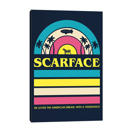 Scarface Vintage III Poster by Popate (26"H x 18"W x 0.75"D)
