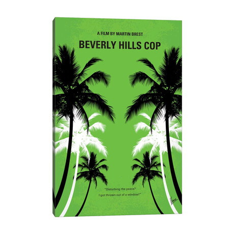 Beverly Hills Cop Minimal Movie Poster by Chungkong (26"H x 18"W x 0.75"D)