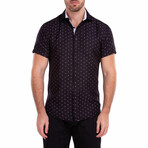 Kiss My Mast' Short Sleeve Button Up Shirt // Black (L)