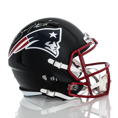 Julian Edelman Autographed New England Patriots Helmet w/"SBLIII MVP"