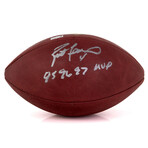 Brett Favre Autographed Football w/"95 96 97 MVP"