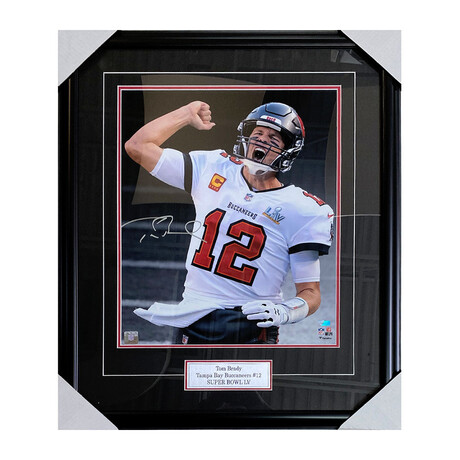 Tom Brady Framed Autographed Tampa Bay Buccaneers 16X20 Photo