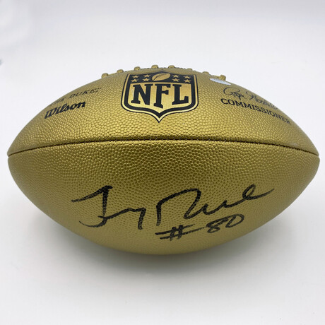 Jerry Rice Autographed Gold Football