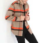 Carter Plaid Shirt // Beige + Brown + Orange (Small)