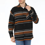 Danny Striped Shirt // Black (Small)