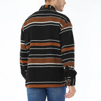 Danny Striped Shirt // Black (Small)