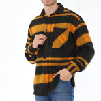 Chris Striped Shirt // Black + Yellow (Small)