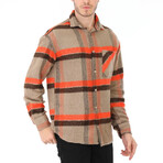 Carter Plaid Shirt // Beige + Brown + Orange (Small)