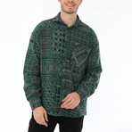 Manny Patterned Shirt // Green (Small)