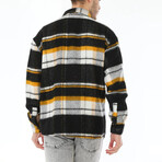 Lucas Striped Shirt // Black + Yellow + White (Small)