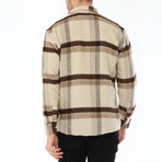 Henry Plaid Shirt // Cream + Brown (Small)