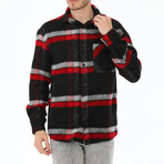 Matt Striped Shirt // Black + Red (Small)