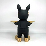 ArtZ®// At Your Service Bulldog Sculpture And Tray