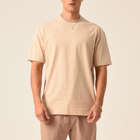 Relaxed Fit S/S Tee // Beige (S)