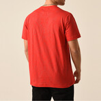 Jaquard S/S Tee // Red (S)