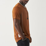 Contrast Stitch Tee S/S // Brown (S)
