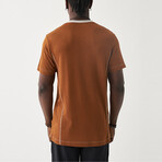 Contrast Stitch Tee S/S // Brown (M)
