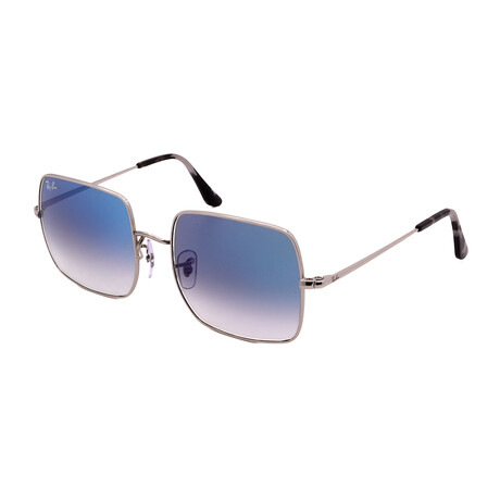 Unisex Square RB3386 91493F Non-Polarized Sunglasses // Silver + Blue Gradient