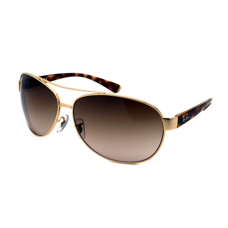 Unisex Pilot RB3386 1/13  Non-Polarized Sunglasses // Gold + Brown Gradient
