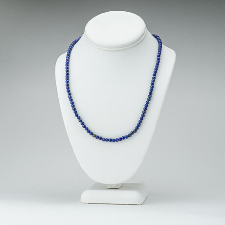 Genuine Lapis Lazuli Beaded Necklce 3-4mm