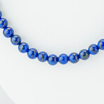 Genuine Lapis Lazuli Beaded Necklace // 5mm