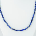 Genuine Lapis Lazuli Beaded Necklce 3-4mm