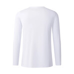 Spectacle 2.0 Long Sleeve Lifestyle Performance Fabric T-Shirt // White (Small)