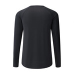 Cardinal Long Sleeve Workout Shirt // Black (Small)