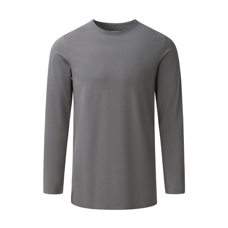 Spectacle 2.0 Long Sleeve Lifestyle Performance Fabric T-Shirt // Charcoal (Small)