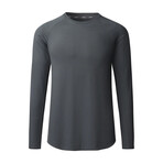 Cardinal Long Sleeve Workout Shirt // Charcoal (Small)