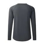 Cardinal Long Sleeve Workout Shirt // Charcoal (Small)
