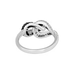 Piero Milano 18K White Gold + 18K Black Gold Black + White Diamond Ring // Ring Size: 7.5 // Store Display