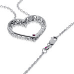 Roberto Coin 18K White Gold Diamond Heart Pendant Necklace // 16" // Store Display