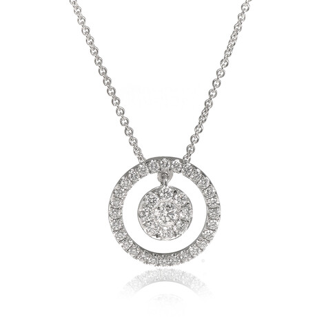 Roberto Coin 18K White Gold Diamond Pendant Necklace // 18" // Store Display