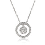 Roberto Coin 18K White Gold Diamond Pendant Necklace // 18" // Store Display