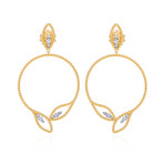 Roberto Coin Byzantine Barocco 18K Gold, Diamond Dangle Earrings // Store Display