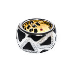 Roberto Coin Panda 18K White Gold Diamond + Onyx Ring // Ring Size: 6.75 // Store Display
