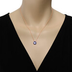 Roberto Coin 18K Rose Gold Blue Lapis + Blue Sapphire Pendant // 16"-17" // Store Display