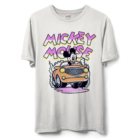 Mickey Mouse Car // White (XS)