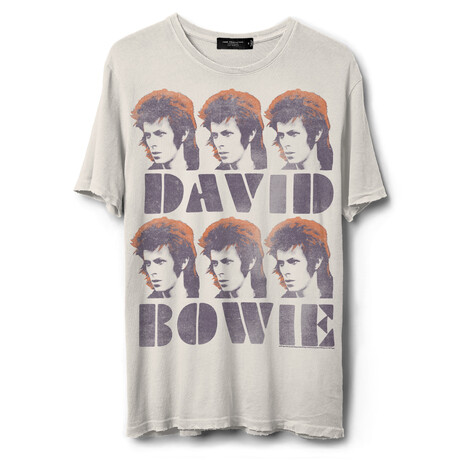 David Bowie Repeat Faces // Vintage White (XS)