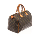 Louis Vuitton // Canvas Leather Speedy Satchel Bag