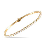14K Yellow Gold Diamond Tennis Bracelet // 7.5" // New