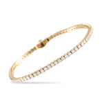 14K Yellow Gold Diamond Tennis Bracelet I // 7.5" // New