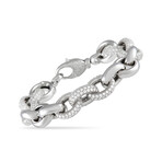 14K White Gold Diamond Bracelet // 7.5" // New