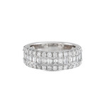 18K White Gold Diamond Band Ring // Ring Size: 6.25 // New
