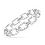 18K White Gold Diamond Bracelet // 7" // New