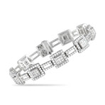 14K White Gold Diamond Bracelet I // 7.25" // New